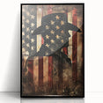 Rustic Cowboy & USA Flag - Patriotic Wall Art for Independence Day