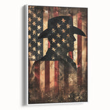 Rustic Cowboy & USA Flag - Patriotic Wall Art for Independence Day