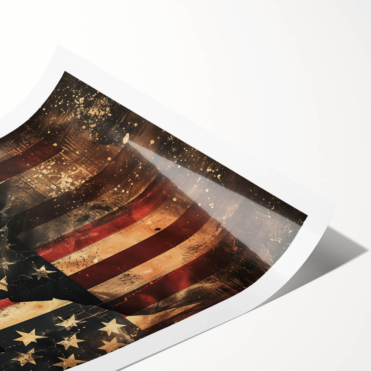 Rustic Cowboy & USA Flag - Patriotic Wall Art for Independence Day