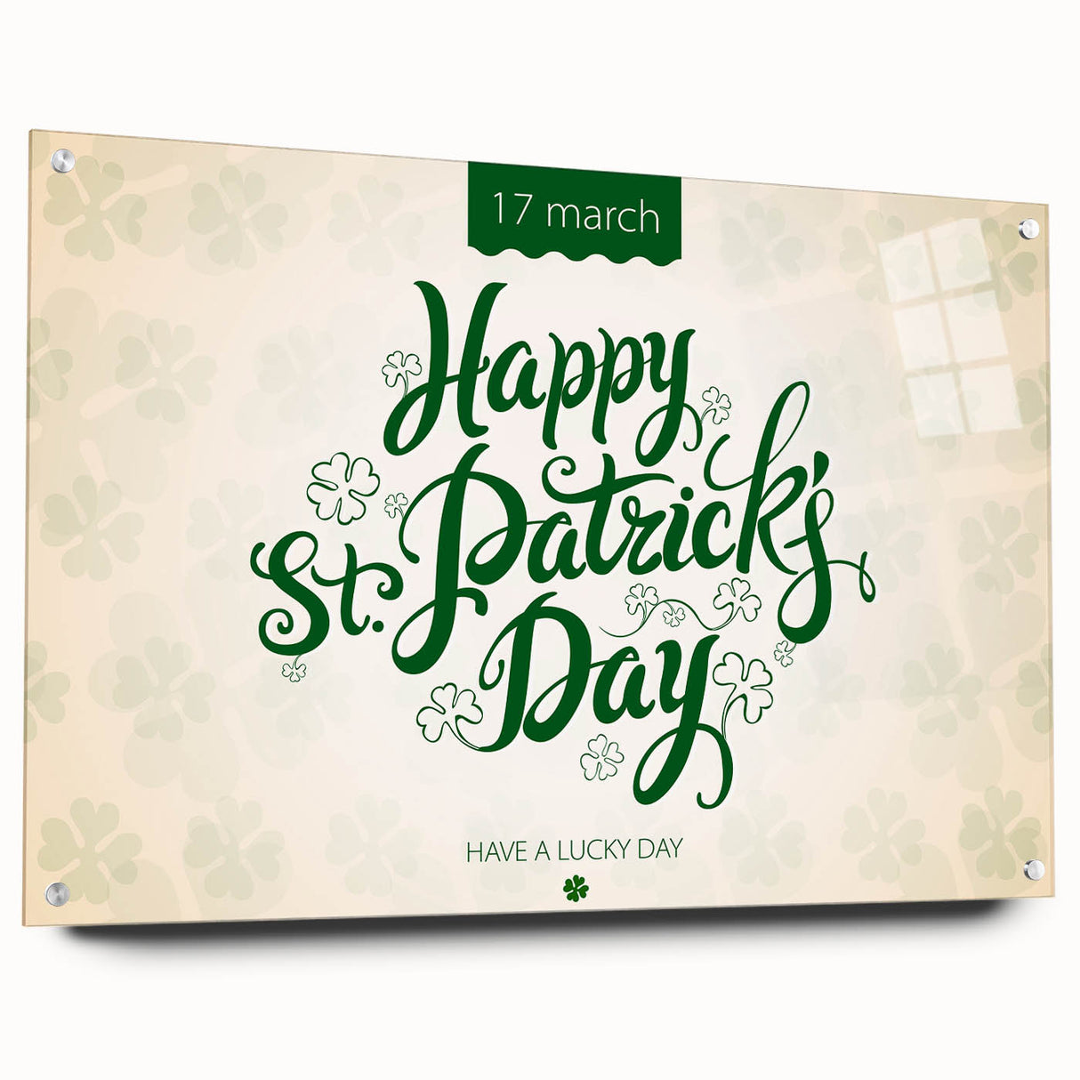 Happy St. Patrick’s Day - Irish Shamrock Wall Art