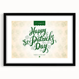 Happy St. Patrick’s Day - Irish Shamrock Wall Art