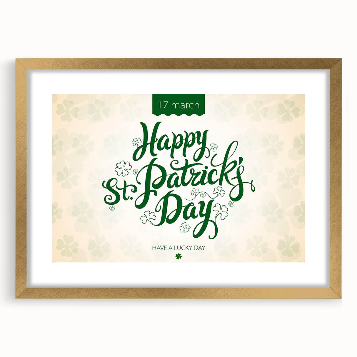Happy St. Patrick’s Day - Irish Shamrock Wall Art