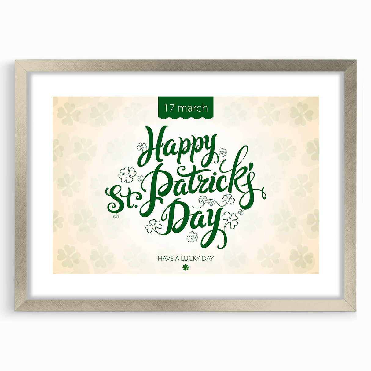 Happy St. Patrick’s Day - Irish Shamrock Wall Art