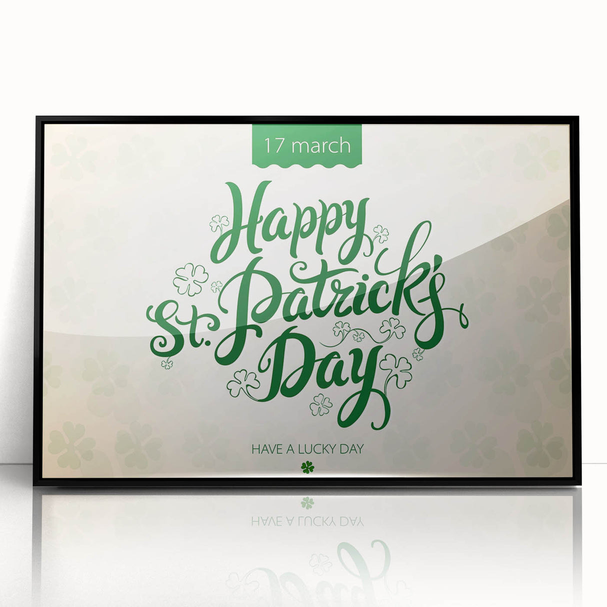 Happy St. Patrick’s Day - Irish Shamrock Wall Art