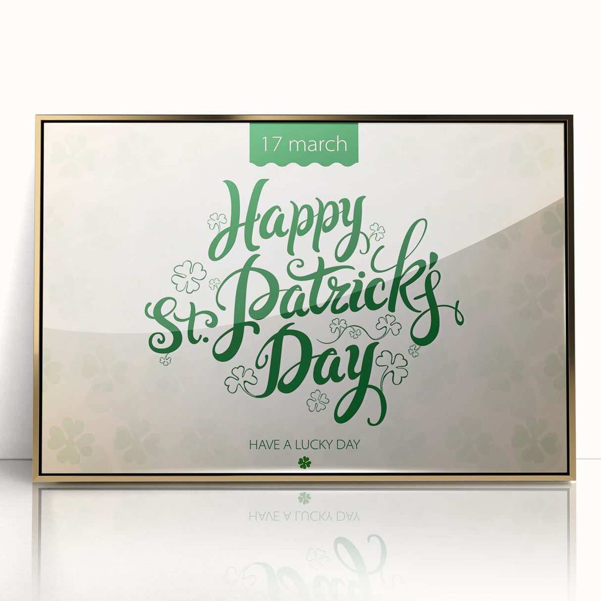 Happy St. Patrick’s Day - Irish Shamrock Wall Art