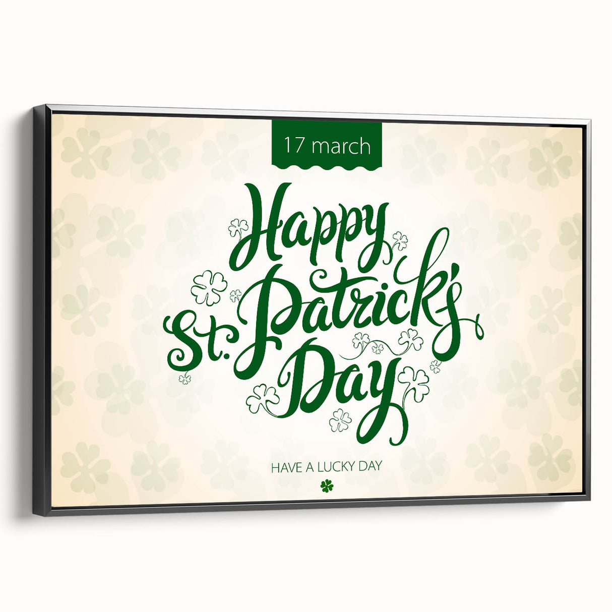 Happy St. Patrick’s Day - Irish Shamrock Wall Art