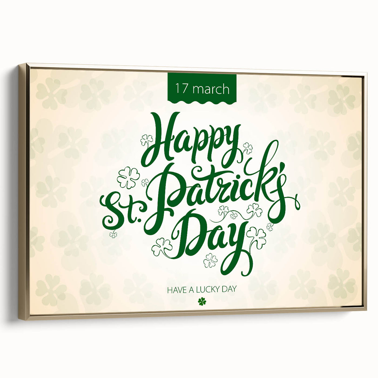 Happy St. Patrick’s Day - Irish Shamrock Wall Art