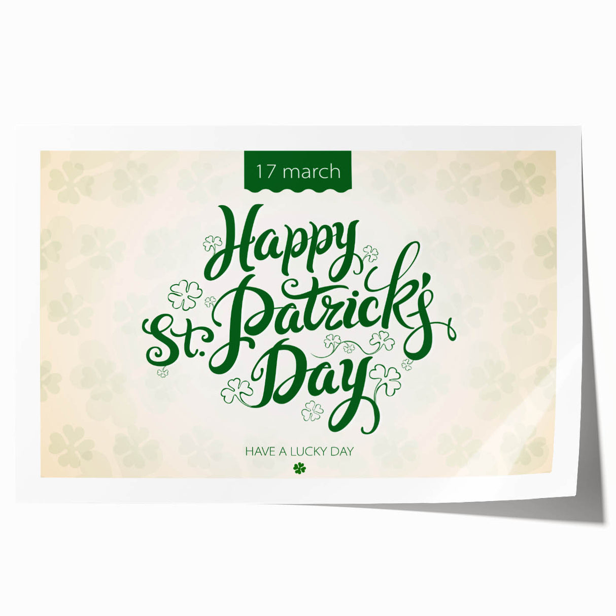 Happy St. Patrick’s Day - Irish Shamrock Wall Art