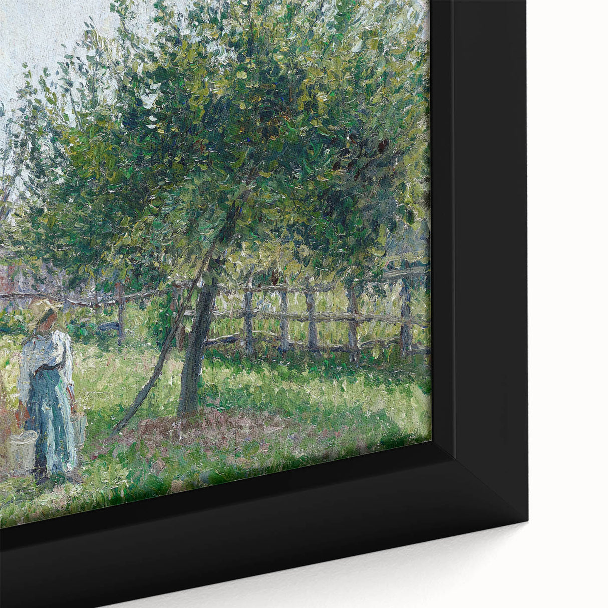 Apple Trees in Éragny, Sunny Morning - Idyllic Landscape by Camille Pissarro