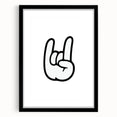 Rock On Hand - Boys Room Wall Art Kids Bedroom Decor