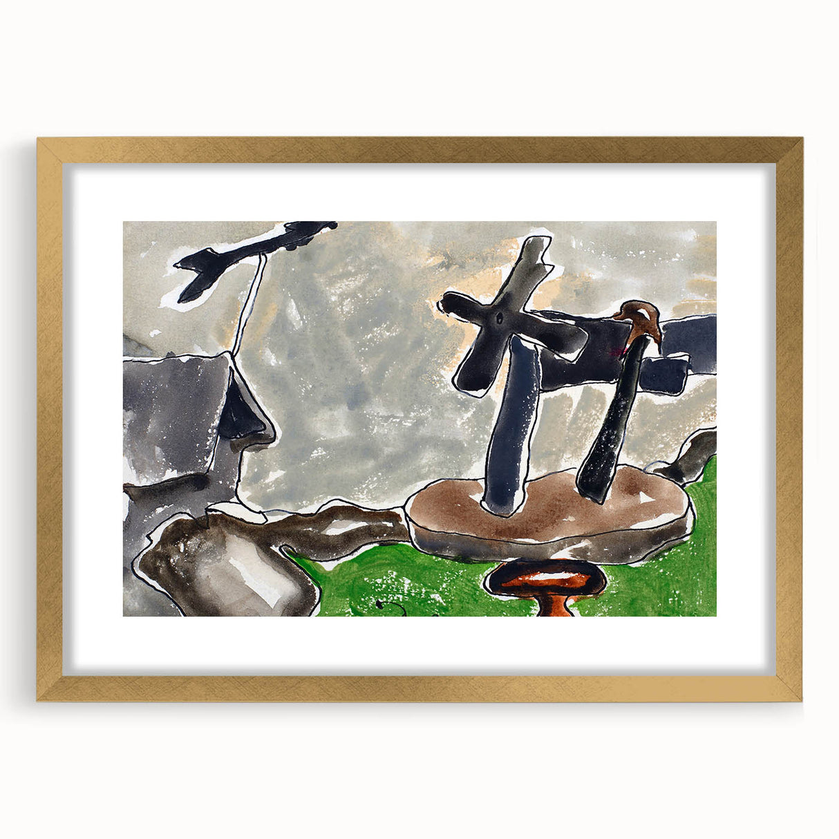 Modern Abstract Landscape - Art Print of Weather Vane by Arthur Dove