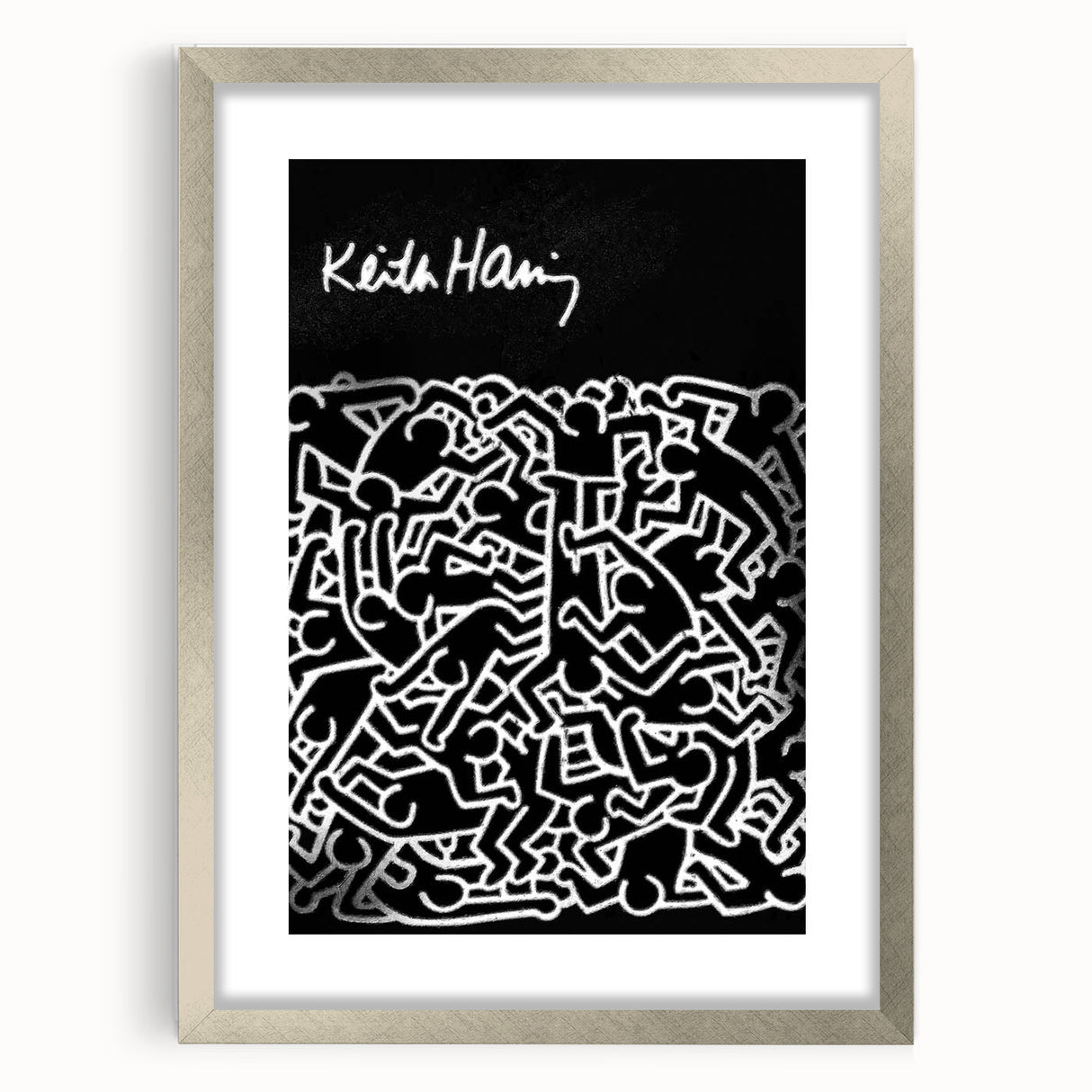 Black and White Pop Art Wall Art - Iconic Line Art Canvas Print