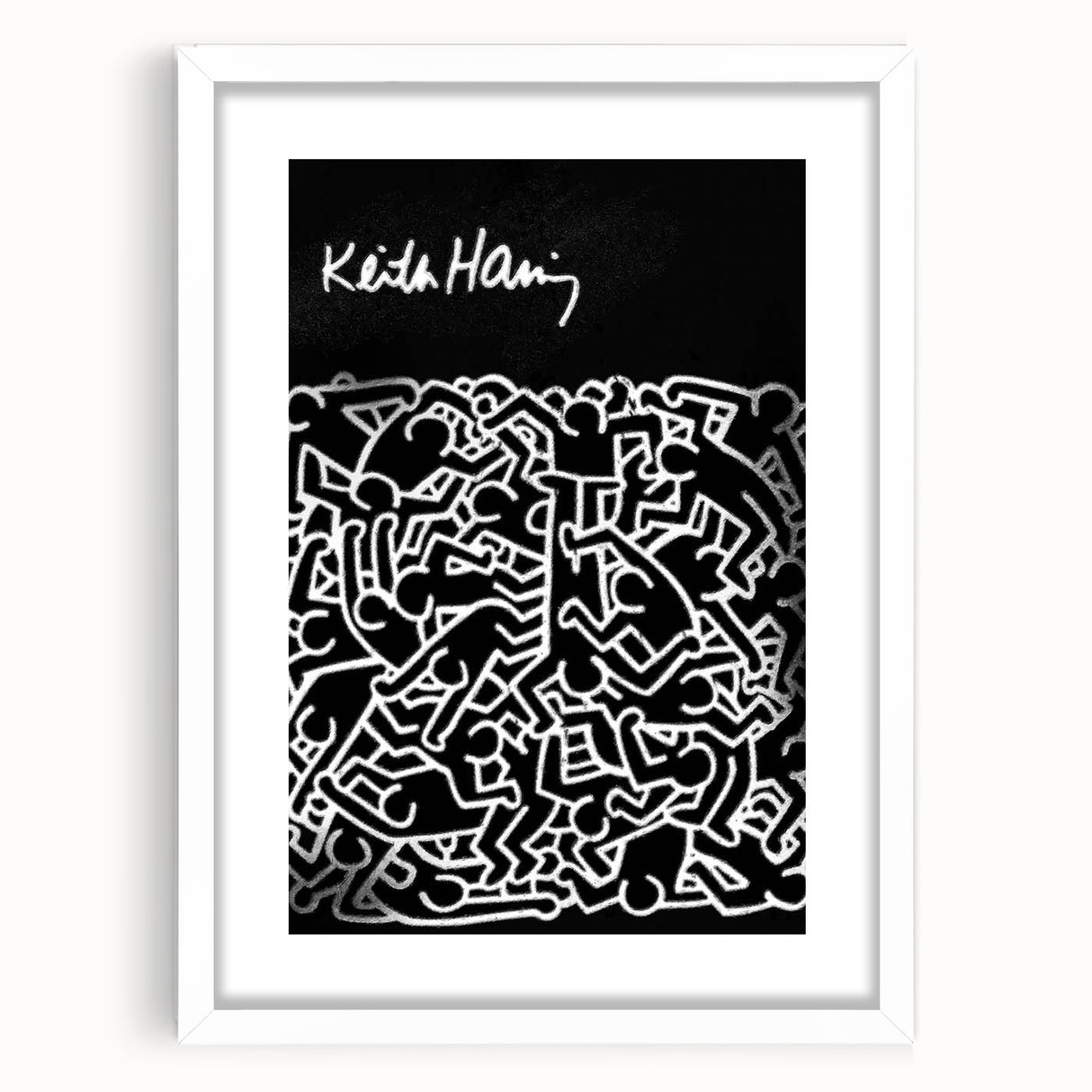 Black and White Pop Art Wall Art - Iconic Line Art Canvas Print