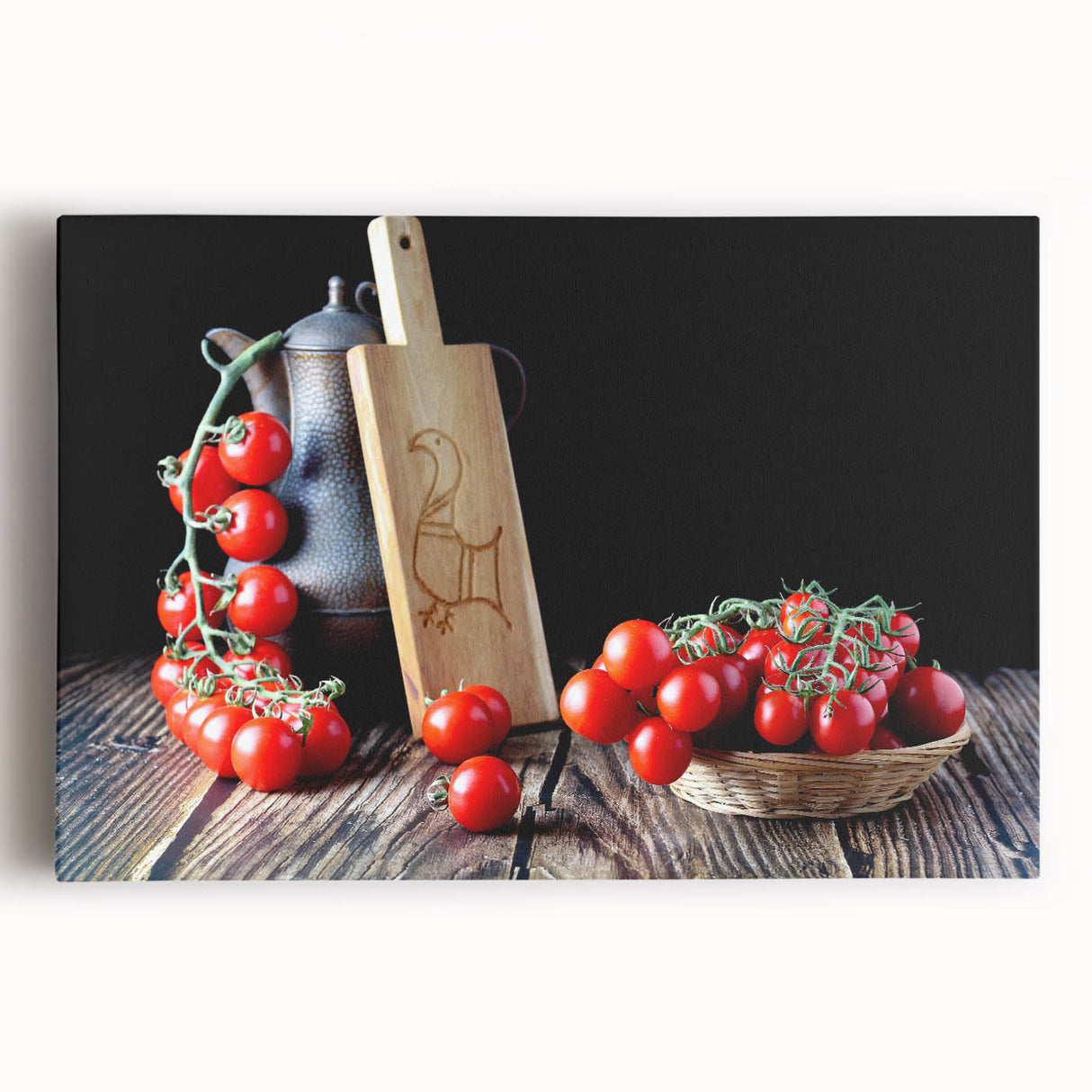 Rustic Tomato Kitchen Wall Art – Modern Canvas & Framed Print