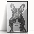French Bulldog Bathroom Wall Art - Bold Black and White Decor