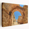 Large art depicting an Ethiopian landscape on stretched canvas, featuring earthy tones, ideal for kitchen wall art.