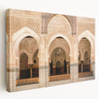 Large canvas print of a Moroccan landscape in earthy tones, ideal for kitchen wall art.