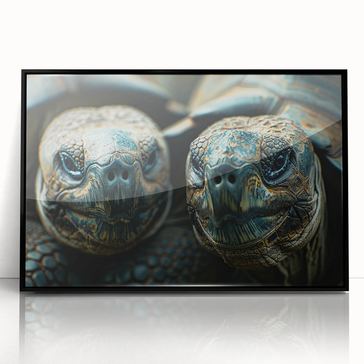 Large abstract wall art depicting an African Seychelles scenery in black and white tones on a framed acrylic.