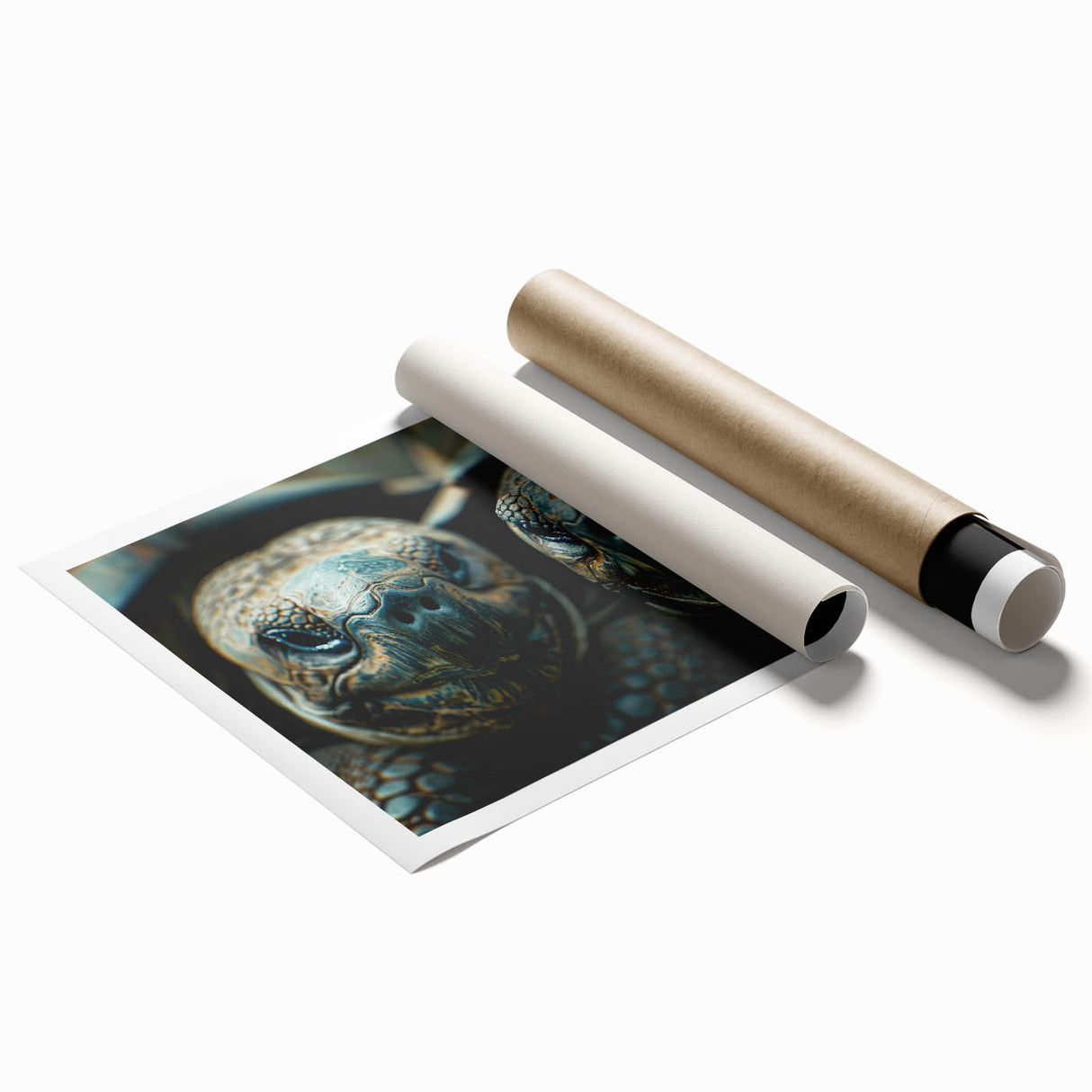 Extra large rolled print featuring a serene Seychelles landscape with lush greenery and ocean view.