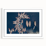 Abstract art print of a Bangladesh landscape in muted earth tones on a framed white canvas.