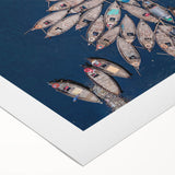 Art deco poster of a serene Bangladesh landscape in muted earth tones on rolled canvas, suitable for dining room decor.