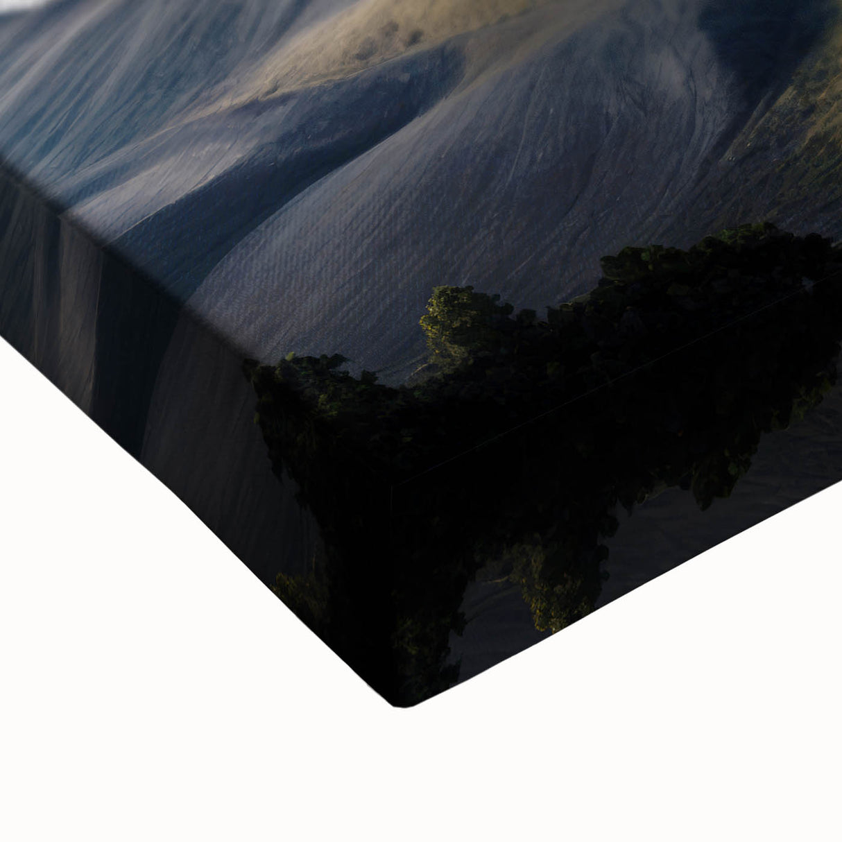 Large art canvas featuring a black and white Indonesian landscape, ideal for bedroom wall decor.