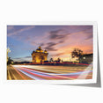 Extra large rolled print of a Laos scenery with lush florals in vibrant green tones, ideal for art wall dining room.