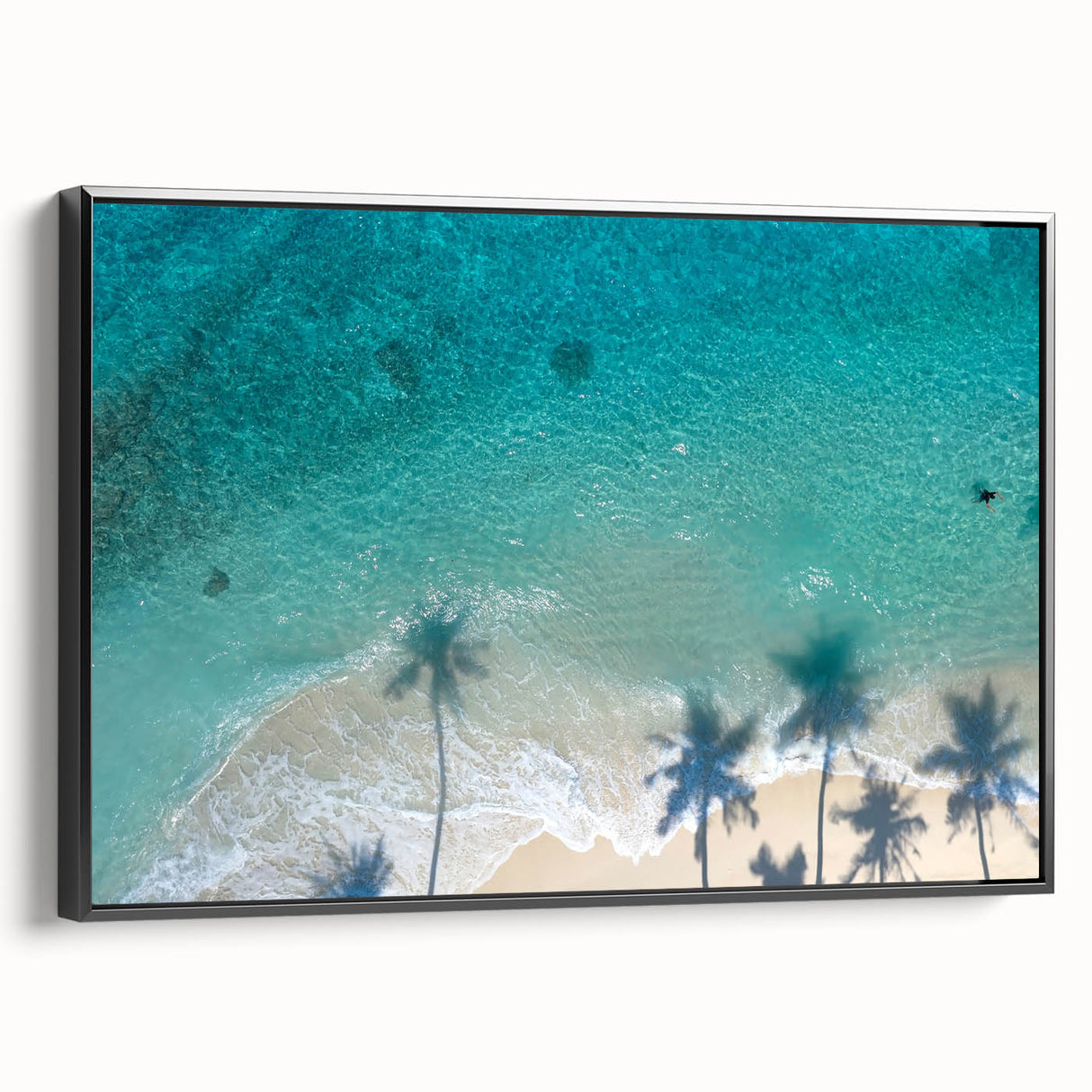 Black and white landscape art painting of a Philippine rural scene on framed canvas, suitable for bedroom decor.