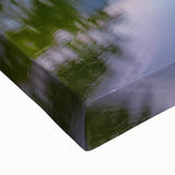 Black and white landscape art painting of a serene Taiwanese scenery on large stretched canvas, ideal for bedroom wall decor.