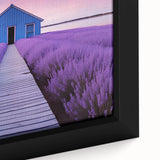 Close-up of textured black wall art depicting colorful Perth scenery on a framed canvas.