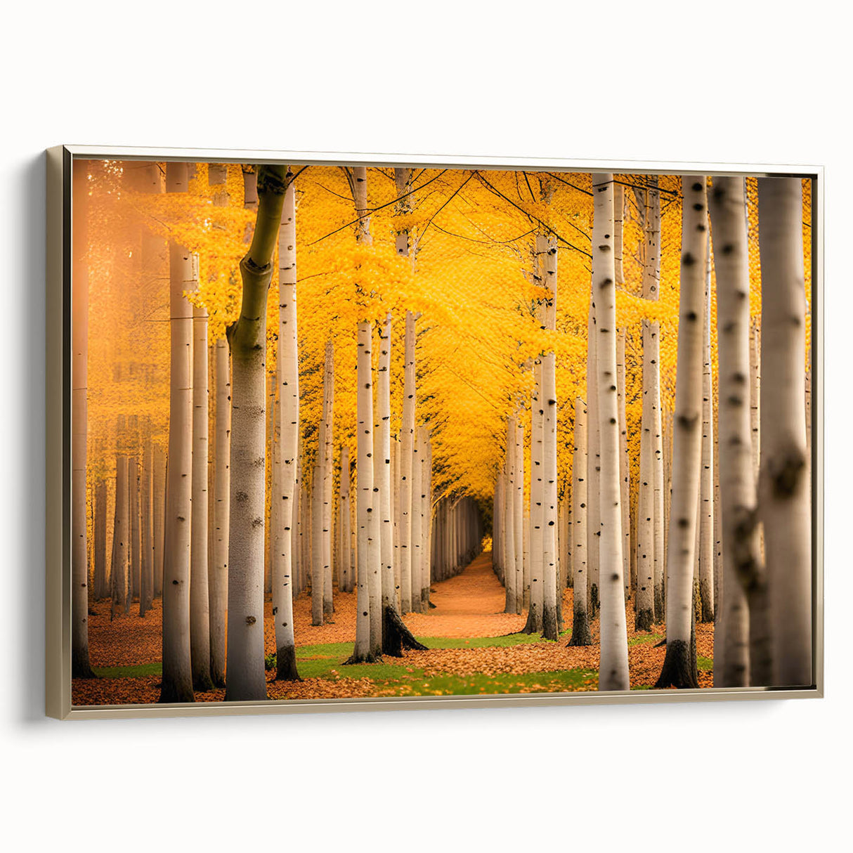 Framed canvas of a Yukon landscape in muted earth tones, ideal for bedroom wall art.