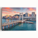 Black and white stretched canvas of Albanian scenery, ideal for kitchen wall art or bedroom ambiance.