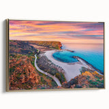 Framed canvas featuring a vintage-style Bulgarian landscape in muted earth tones, ideal for bedroom wall art.