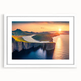 Textured art of an abstract European scenery in muted earth tones, framed in white, ideal for bedroom art.