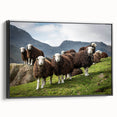 Black and white wall art featuring a serene Cumbria landscape on framed canvas, ideal for bedroom ambiance.