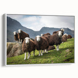 Vintage poster art of Cumbria landscape, featuring colorful art on extra large framed canvas, ideal for living room.