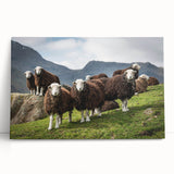 Black and white large art print of Cumbria, England, on stretched canvas, ideal for kitchen wall art.