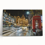 Black and white acrylic print of the London skyline, ideal for kitchen wall art.