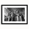 Extra large abstract art print of a colorful, textured Paris scenery on framed canvas, ideal for living room decor.