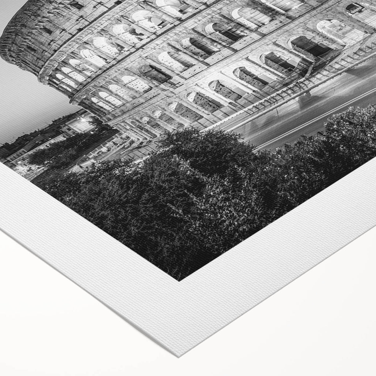 Art deco poster of Rome with muted earth tones on rolled canvas, suitable for dining room decor.
