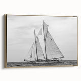 Framed canvas of a vintage-style Barcelona landscape in black and gold tones, ideal for bedroom wall art.