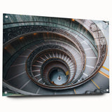 Acrylic print of the Vatican scenery with muted earth tones, suitable for dining room decor.