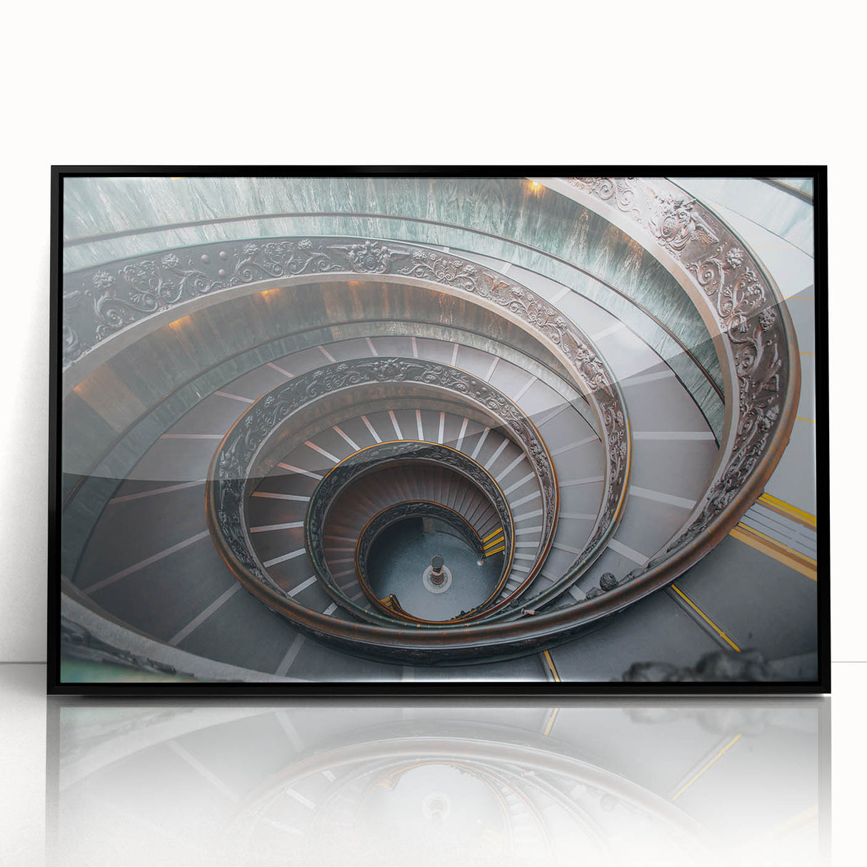 Large abstract wall art depicting the Vatican in muted earth tones on a framed acrylic, ideal for modern living room decor.