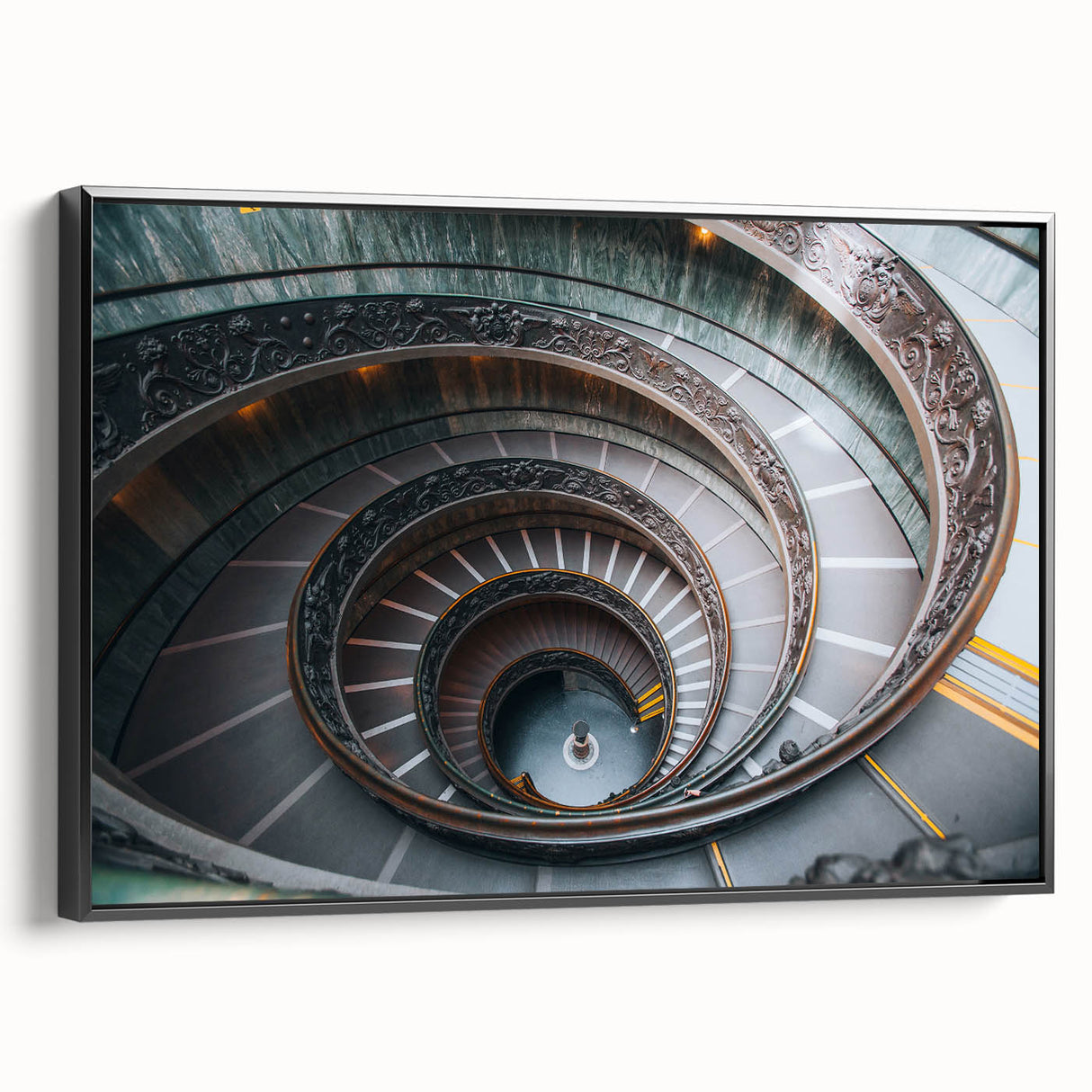 Black and white framed canvas of the Vatican landscape, ideal for bedroom wall art with a vintage poster art style.
