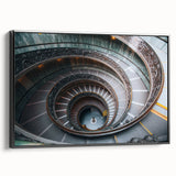 Black and white framed canvas of the Vatican landscape, ideal for bedroom wall art with a vintage poster art style.