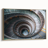 Framed canvas wall art featuring a vintage-style landscape of the Vatican in muted gold and black tones.