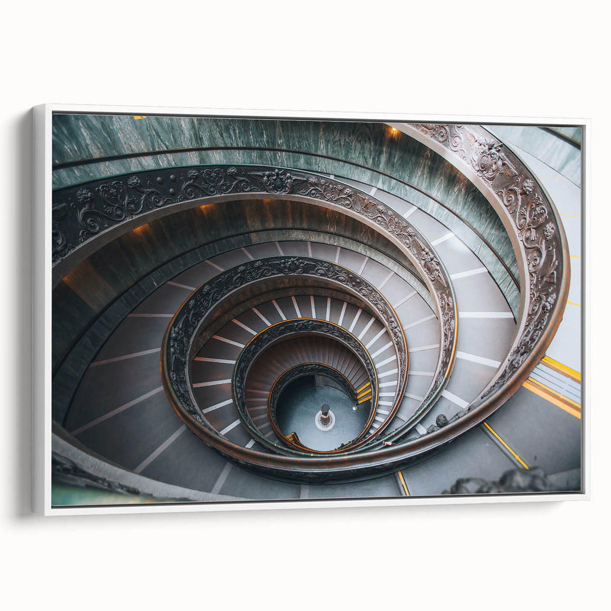 Vintage poster art depicting the Vatican, featuring colorful imagery on a large framed canvas, ideal for living room decor.