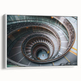 Vintage poster art depicting the Vatican, featuring colorful imagery on a large framed canvas, ideal for living room decor.