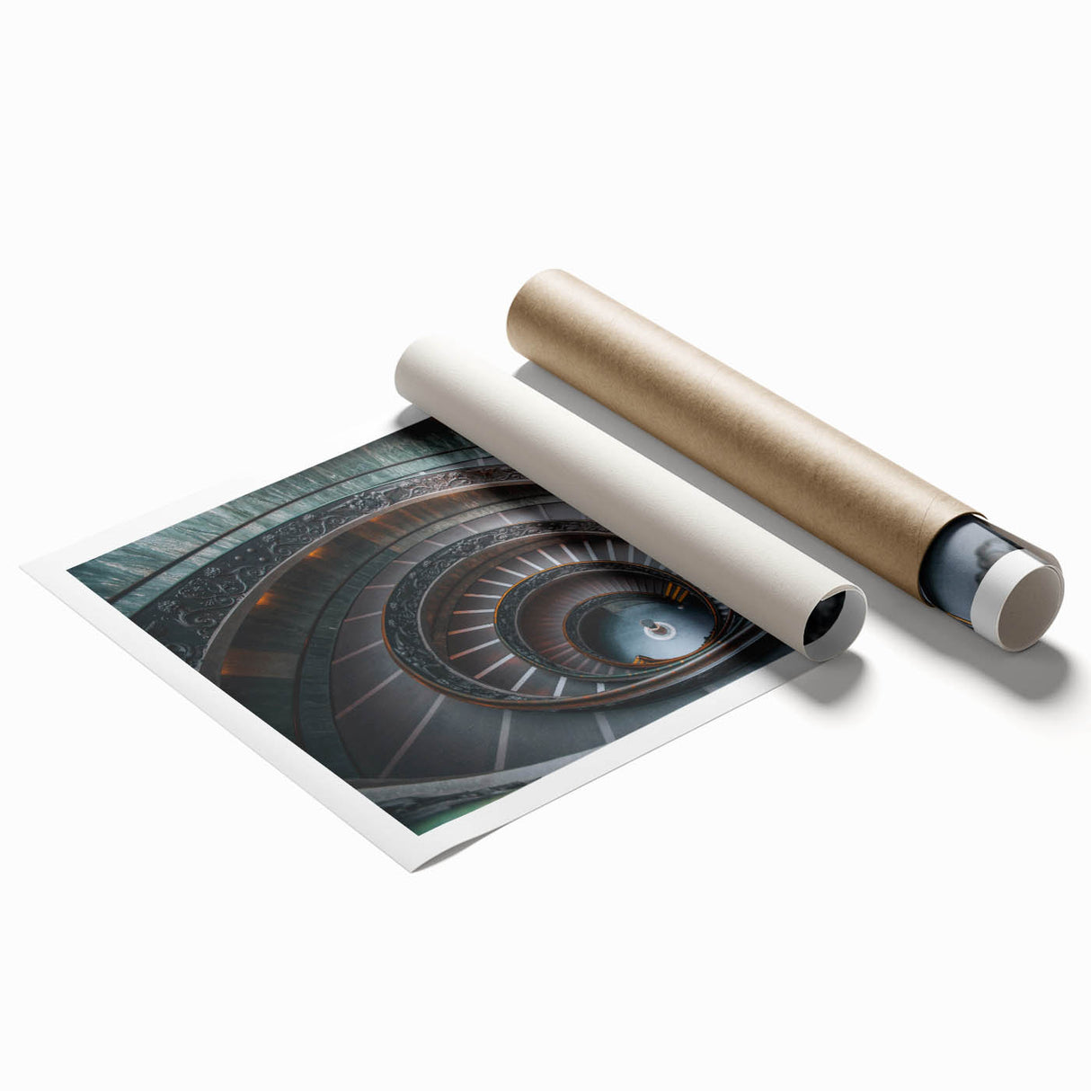 Extra large rolled print of the Vatican scenery with muted earth tones, ideal for classy bathroom wall art.