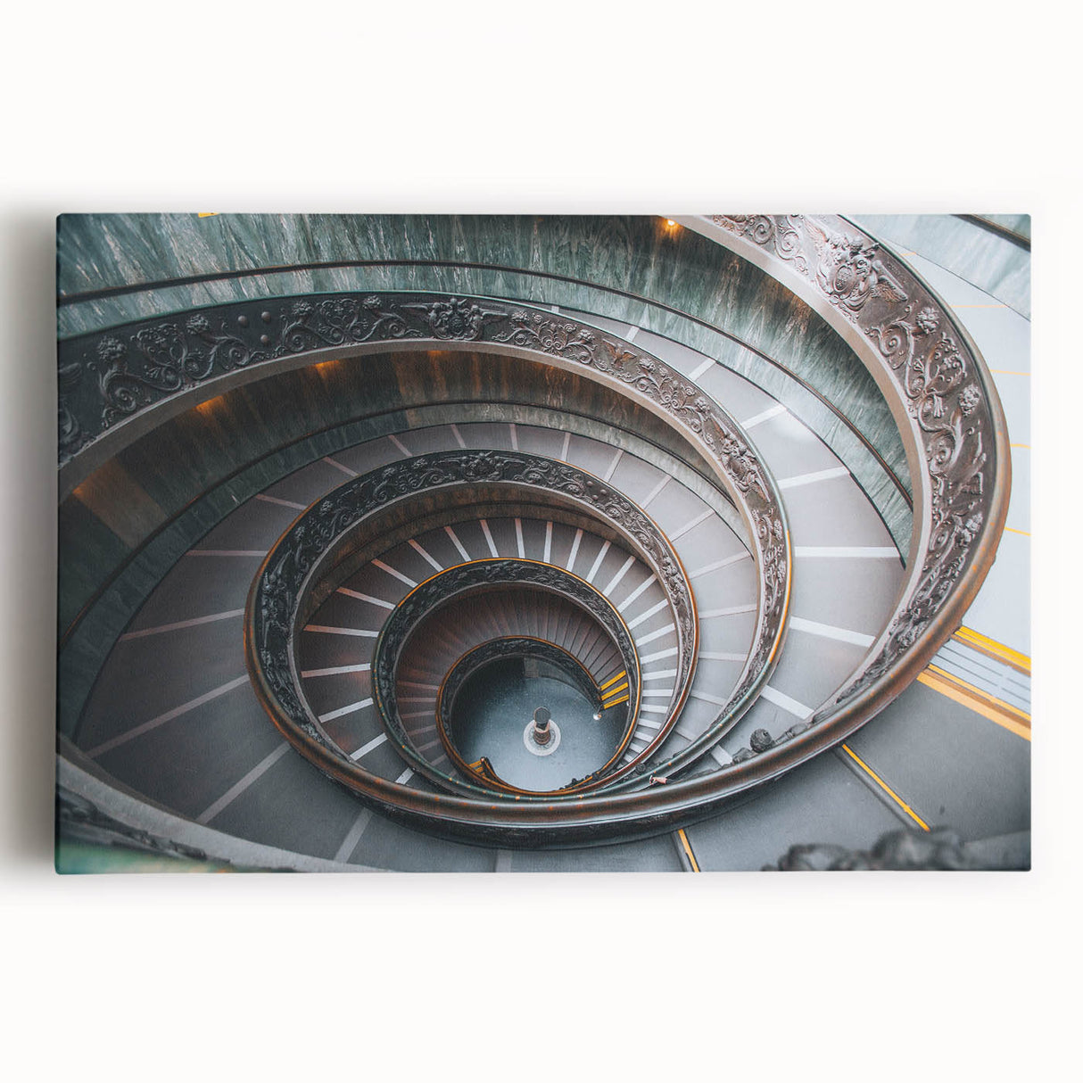 Black and white large art print of the Vatican on stretched canvas, ideal for kitchen wall art.